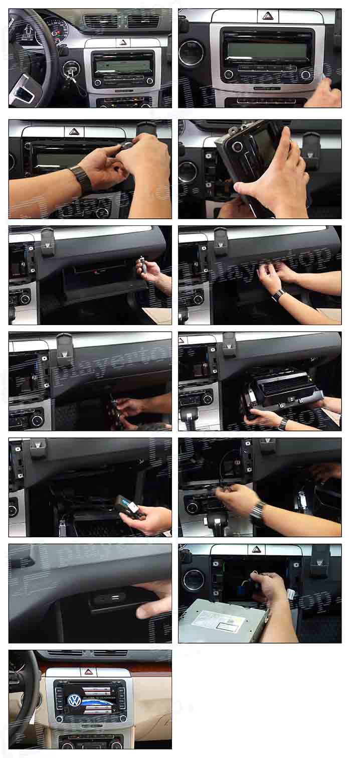 montage autoradio volkswagen passat b6 2006 2010